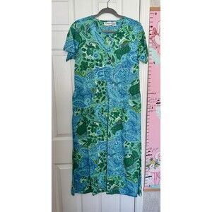 NWOT Laungees Small 100% Cotton Multicolor Long Dress Made In India